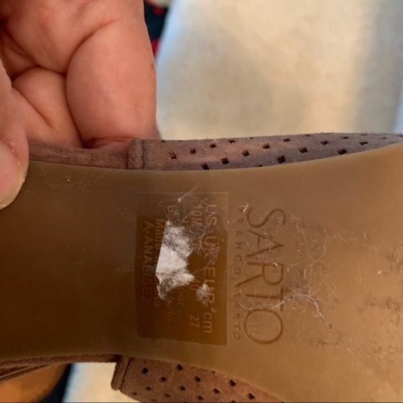 - Franco Sarto Analise Suede Lugg bottom Slingback sandals size 10M - Picture 7 of 7